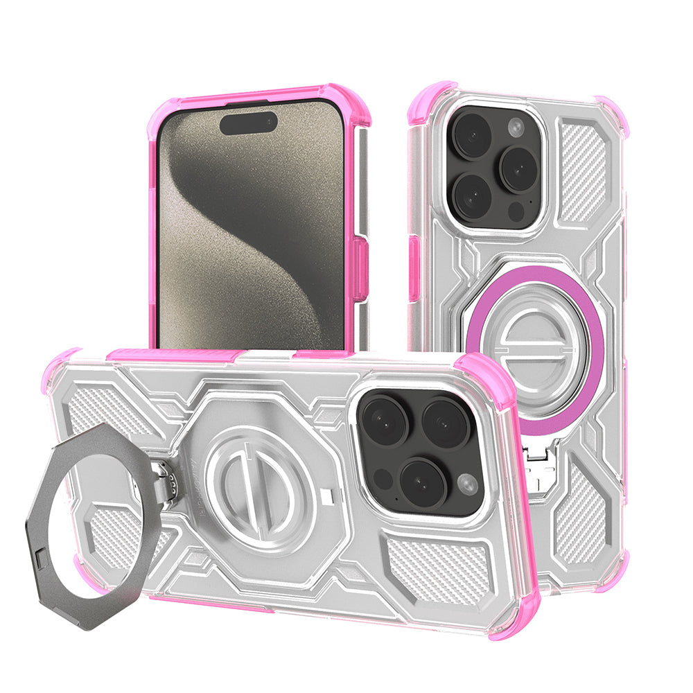 Capa para Apple iPhone 15 Pro Max, Techsuit, Carbon Shield Pro, Rosa