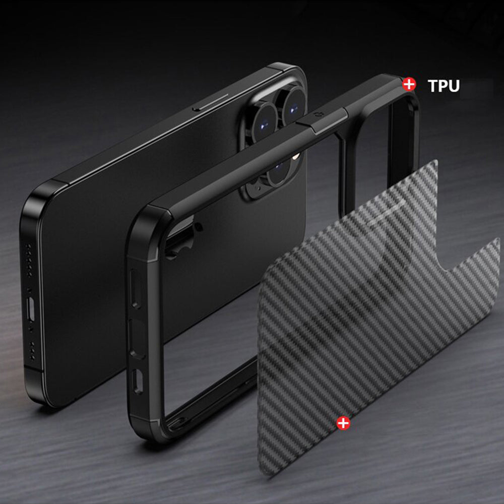 Capa para Apple iPhone 15 Pro Max, Techsuit, CarbonFuse, Preta