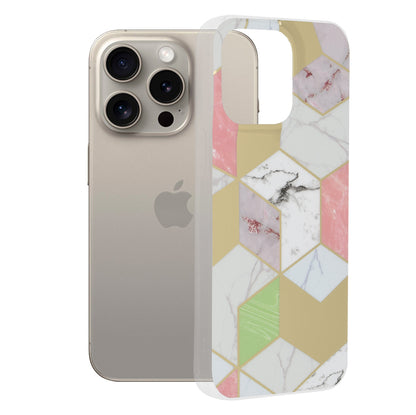 Capa para Apple iPhone 15 Pro Max, Techsuit, Marble, Roxo