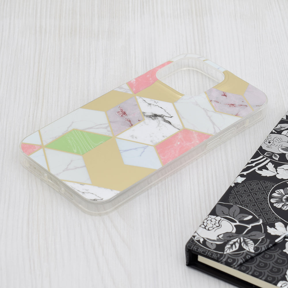 Capa para Apple iPhone 15 Pro Max, Techsuit, Marble, Roxo