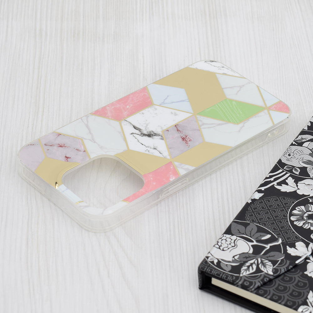 Capa para Apple iPhone 15 Pro Max, Techsuit, Marble, Roxo