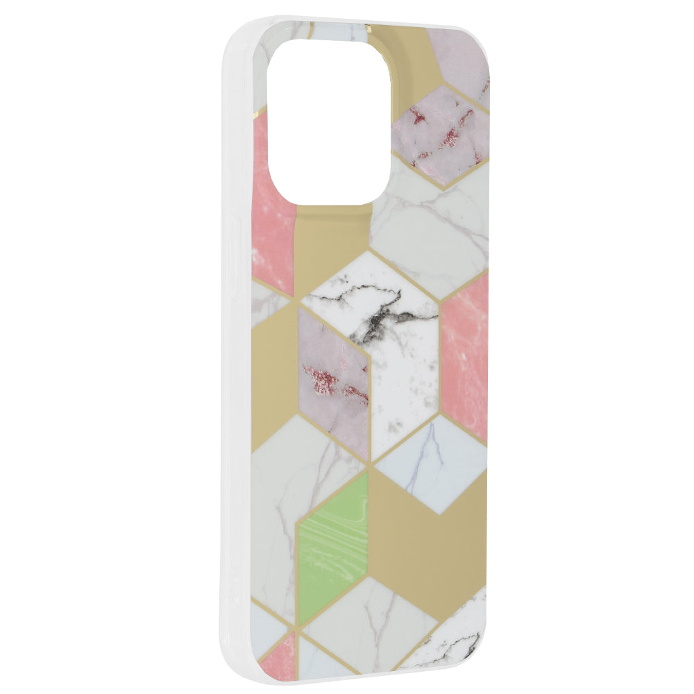 Capa para Apple iPhone 15 Pro Max, Techsuit, Marble, Roxo