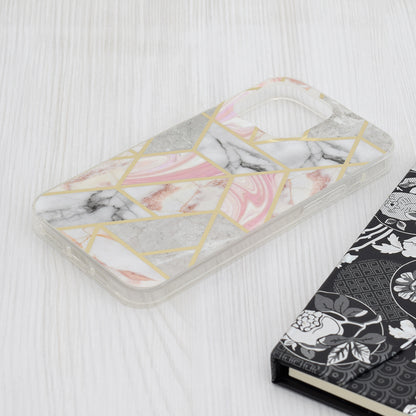 Capa para Apple iPhone 15 Pro Max, Techsuit, Marble, Rosa