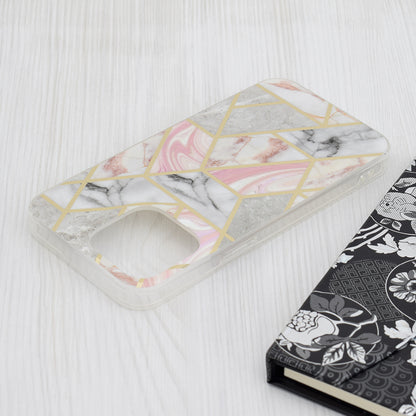 Capa para Apple iPhone 15 Pro Max, Techsuit, Marble, Rosa