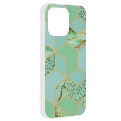 Capa para Apple iPhone 15 Pro Max, Techsuit, Marble, Verde