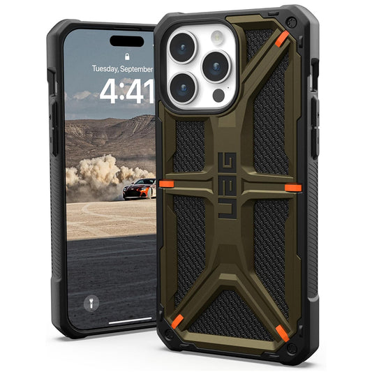 Capa para Apple iPhone 15 Pro Max, Urban Armor Gear, Monarch Kevlar, Verde