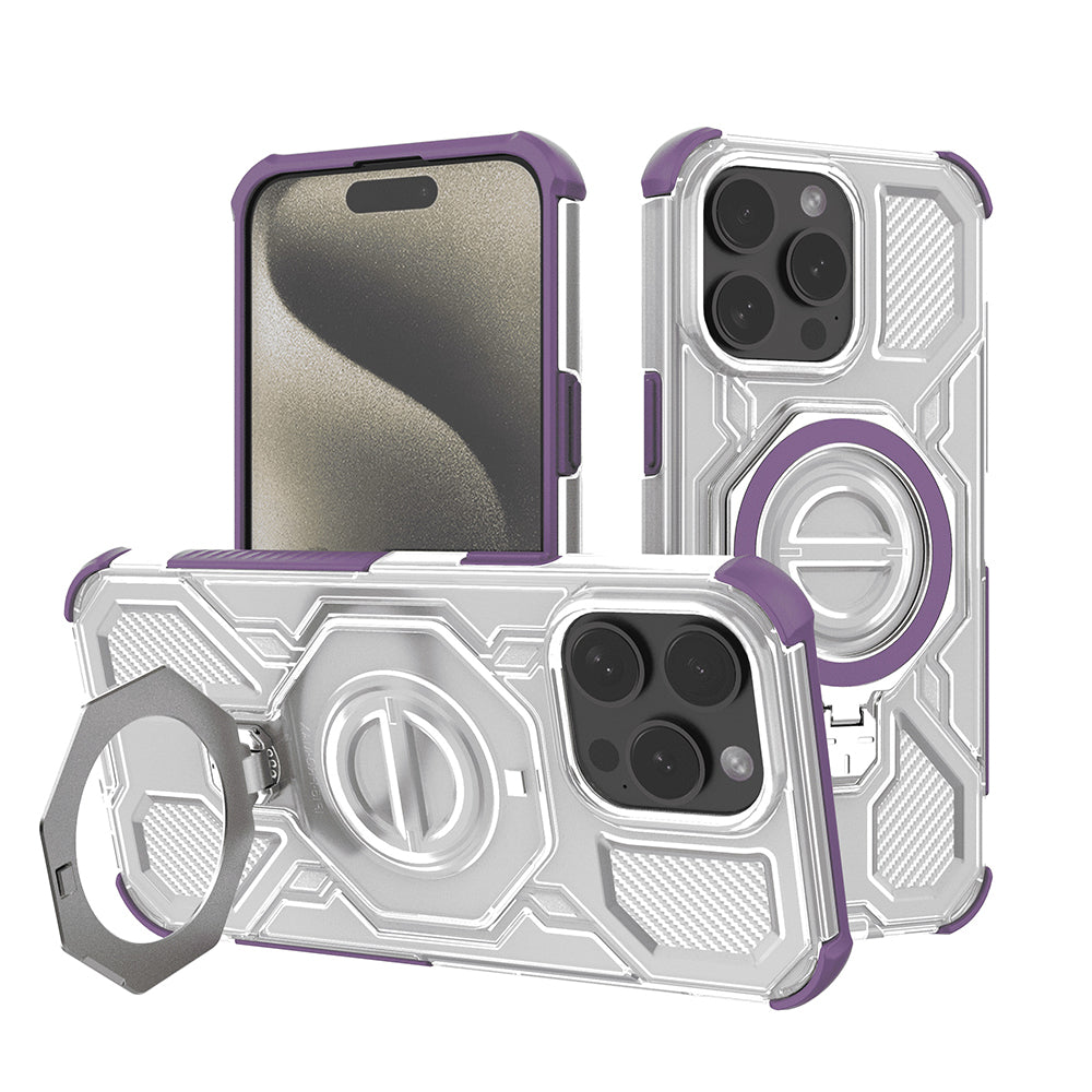 Capa para Apple iPhone 15 Pro, Techsuit, Carbon Shield Pro, Roxo