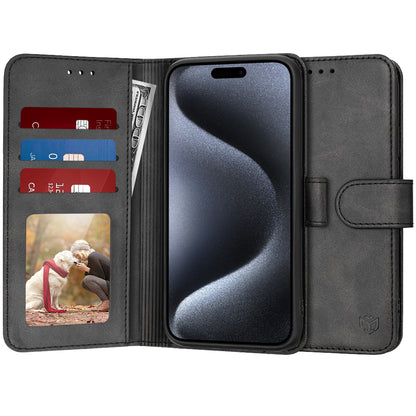 Capa para Apple iPhone 15 Pro, Techsuit, Diary Book, Preta
