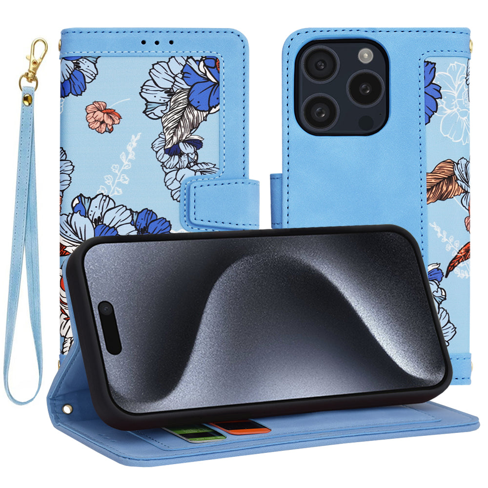 Case for Apple iPhone 15 Pro, Techsuit, FlipCraft, Blue