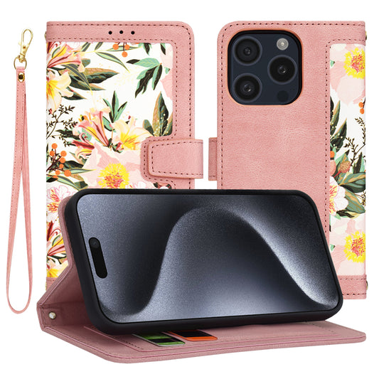 Capa para Apple iPhone 15 Pro, Techsuit, FlipCraft, Rosa