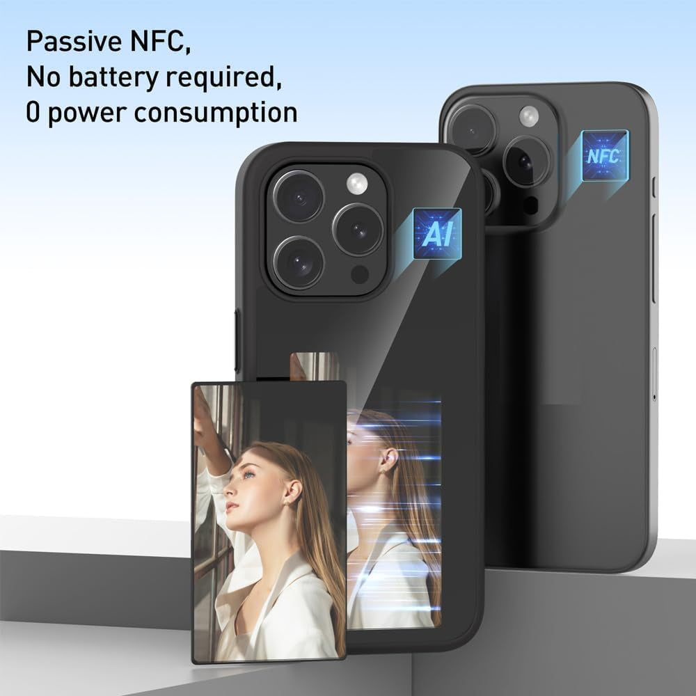 Capa para Apple iPhone 15 Pro, Techsuit, SmartScreen NFC, Preta