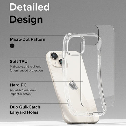 Capa para Apple iPhone 15, Ringke, Fusion, Transparente