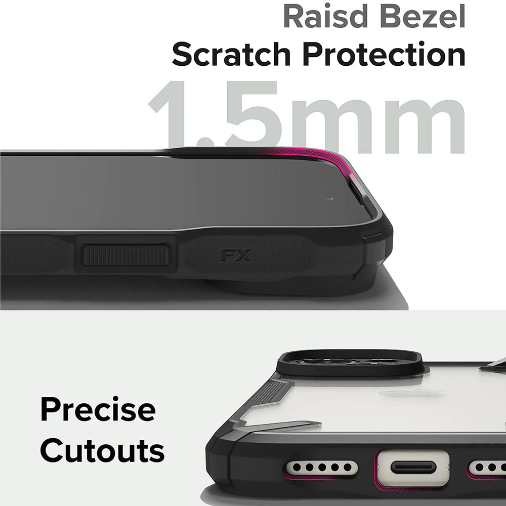 Capa para Apple iPhone 15, Ringke, Fusion X, Preta