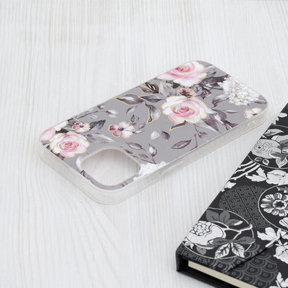 Capa para Apple iPhone 15, Techsuit, Marble, Cinzento