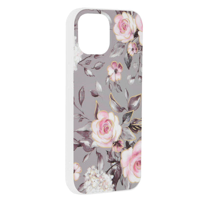 Capa para Apple iPhone 15, Techsuit, Marble, Cinzento