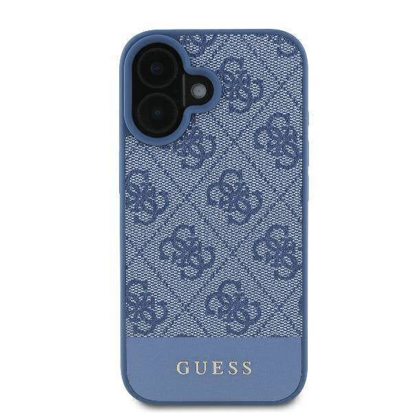 Capa para Apple iPhone 16, Guess, 4G Bottom Stripe, Azul