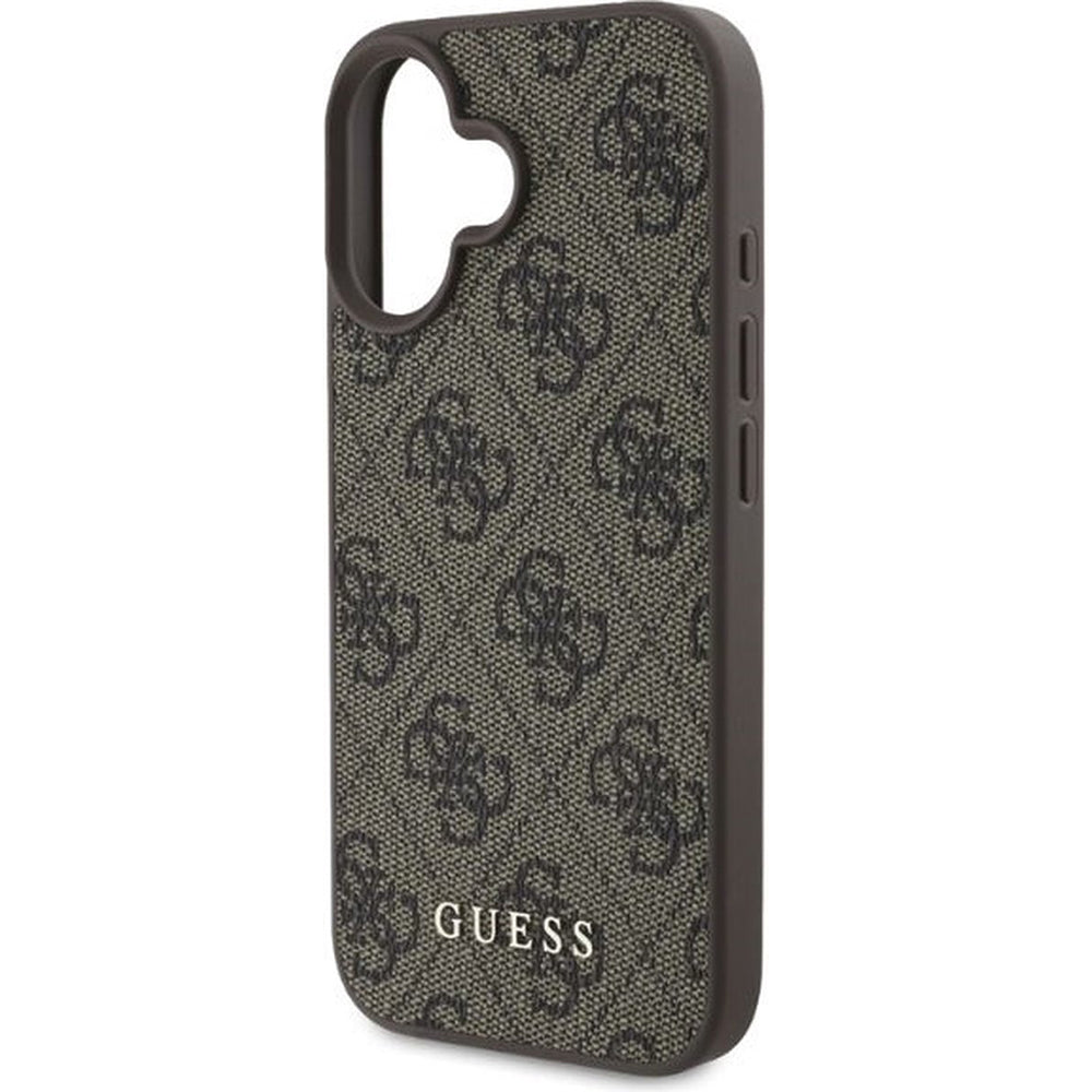 Capa para Apple iPhone 16, Guess, 4G Classic, Castanho