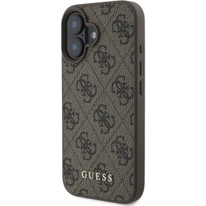 Capa para Apple iPhone 16, Guess, 4G Classic, Castanho