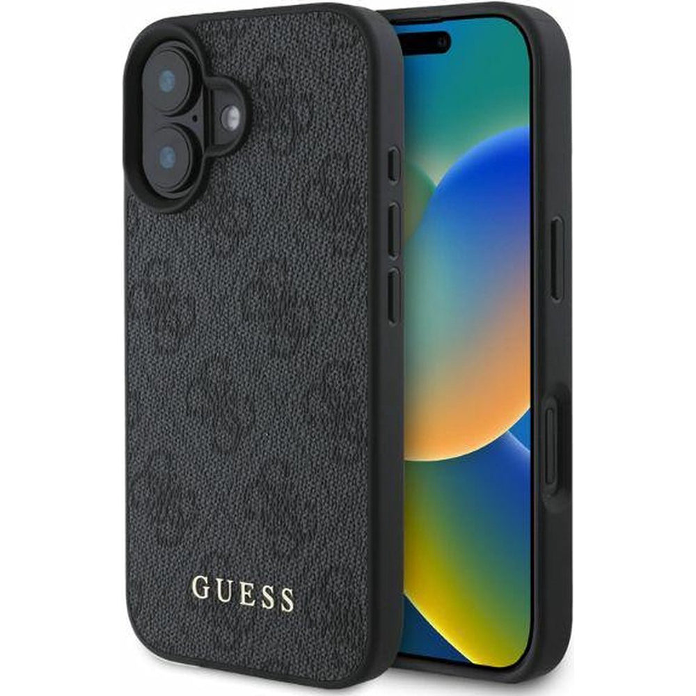 Capa para Apple iPhone 16, Guess, 4G Classic, Preta