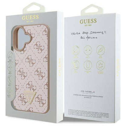Capa para Apple iPhone 16, Guess, Logo Triângulo 4G, Branca
