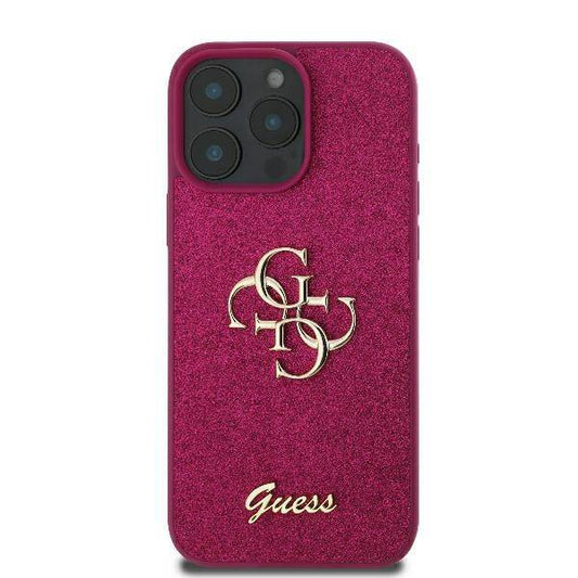 Capa para Apple iPhone 16, Guess, Fixed Glitter Big 4G, Roxo