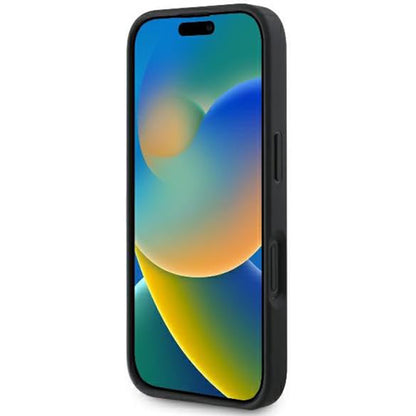 Capa para Apple iPhone 16, Guess, Fixed Glitter Big 4G, Preta