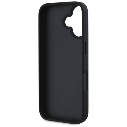 Capa para Apple iPhone 16, Guess, Grained Big 4G Logo Small Classic Logo, Preta