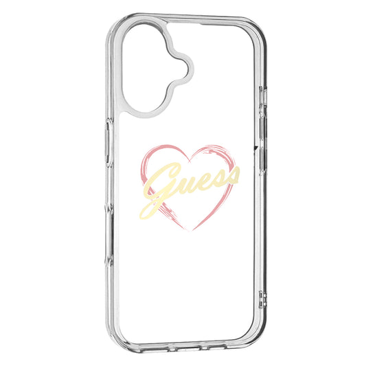 Capa para Apple iPhone 16, Guess, IML Heart, Transparente