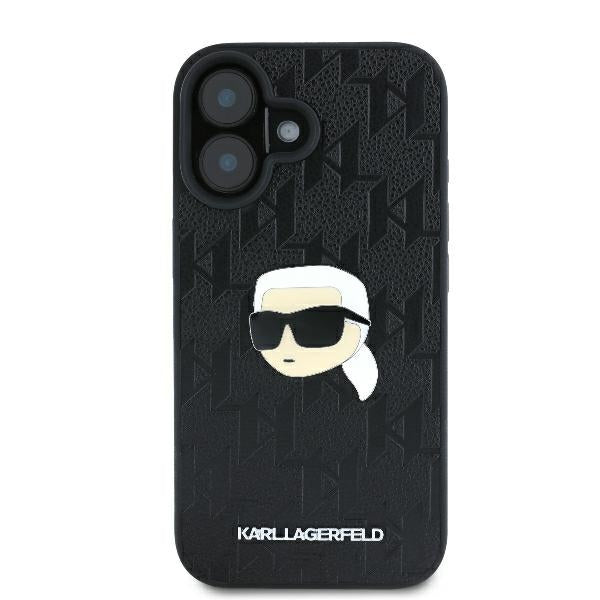 Capa para Apple iPhone 16, Karl Lagerfeld, Monograma Karl's Head, Preta