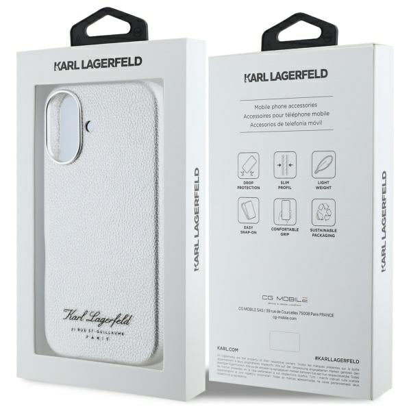 Capa para Apple iPhone 16, Karl Lagerfeld, RSG, Cinza