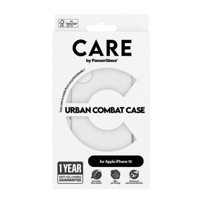 Capa para Apple iPhone 16, PanzerGlass, Care Urban Combat, Transparente
