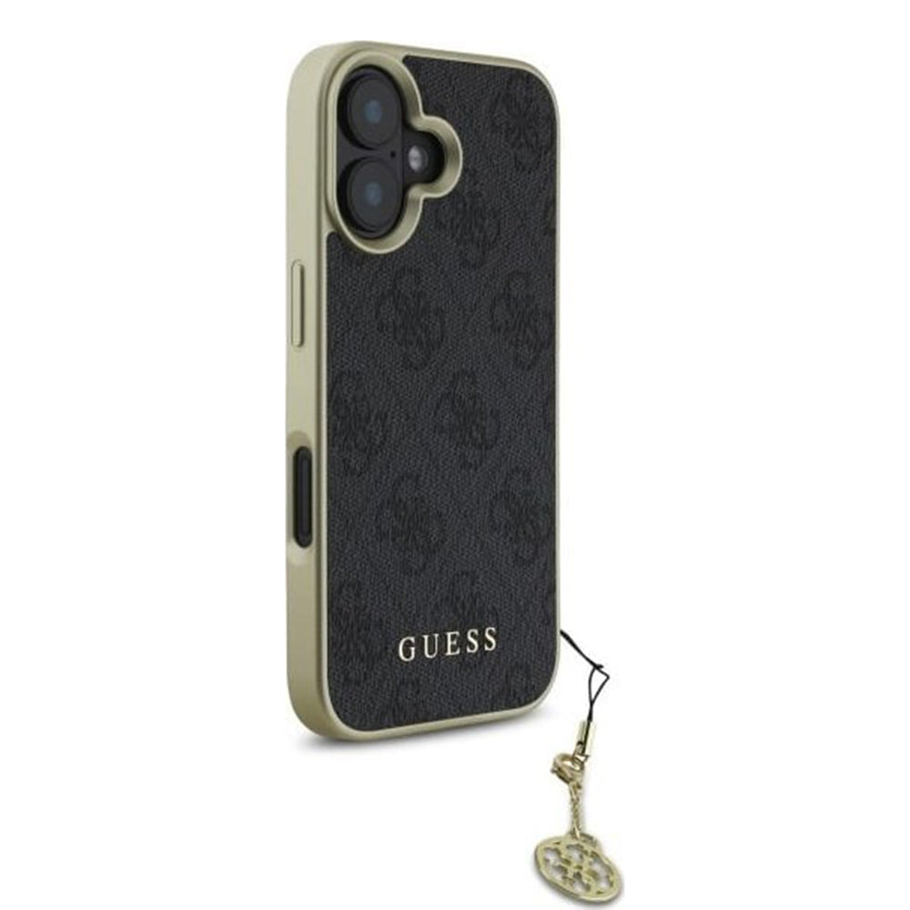 Case for Apple iPhone 16 Plus, Guess, 4G Charm, Black