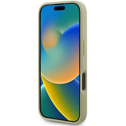 Capa para Apple iPhone 16 Plus, Guess, Fixed Glitter Big 4G, Dourada