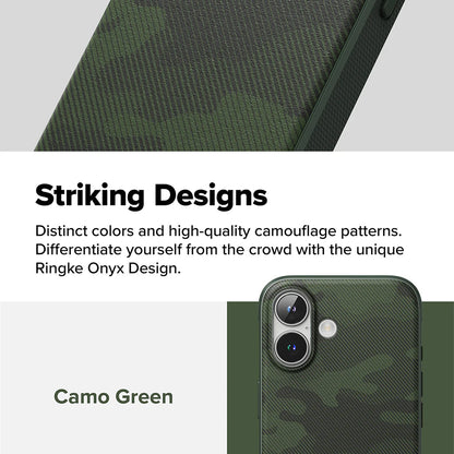 Capa para Apple iPhone 16 Plus, Ringke, Design Onyx, Verde