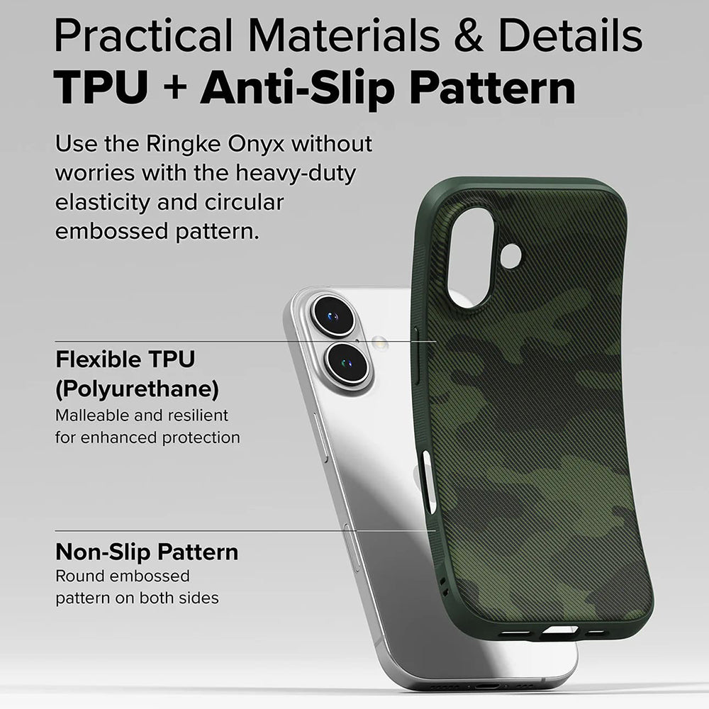 Capa para Apple iPhone 16 Plus, Ringke, Design Onyx, Verde