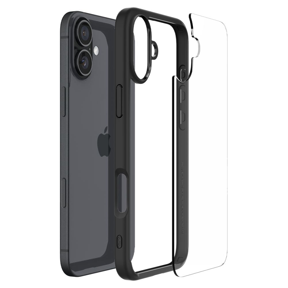 Capa para Apple iPhone 16 Plus, Spigen, Ultra Hybrid, Preta Fosca