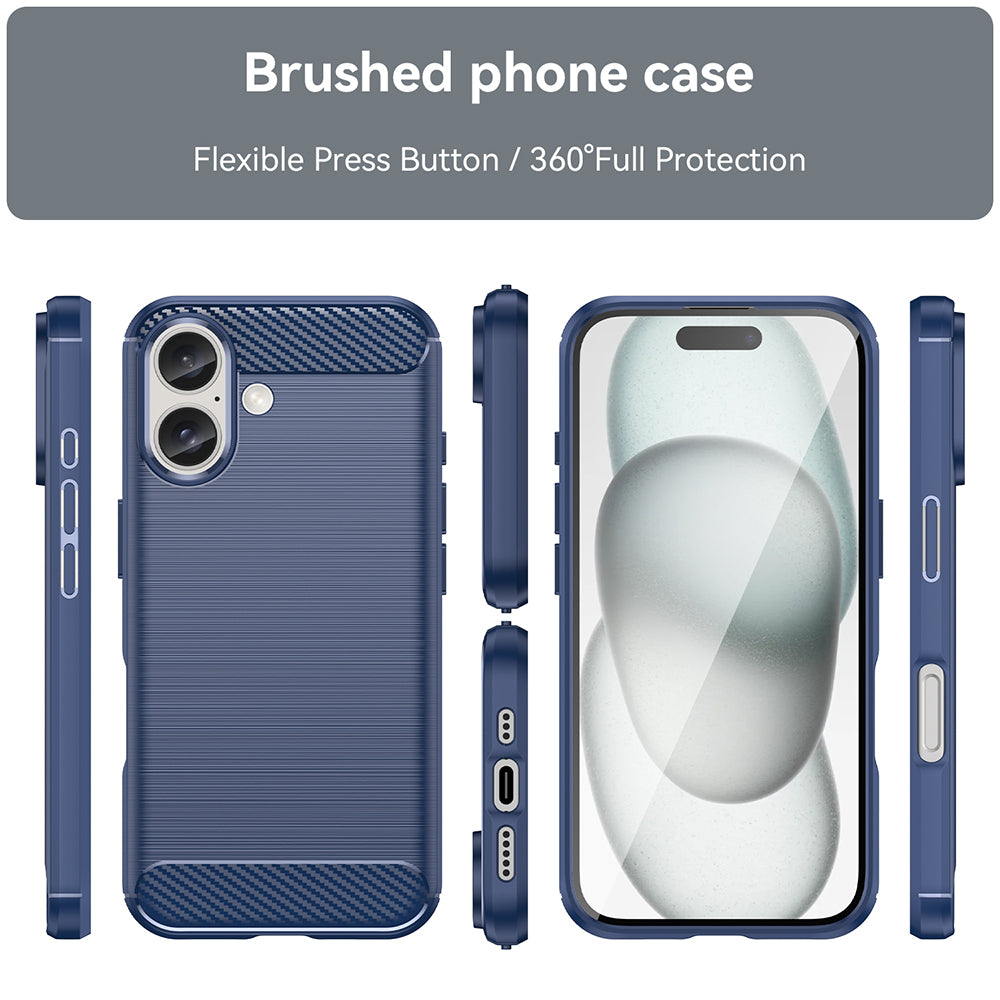 Capa para Apple iPhone 16 Plus, Techsuit, Carbono, Azul