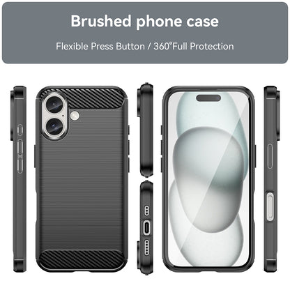 Capa para Apple iPhone 16 Plus, Techsuit, Carbono, Preta