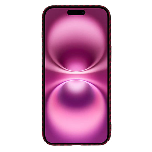 Capa para Apple iPhone 16 Plus, Techsuit, Carbonite FiberShell, Vermelha