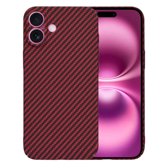 Capa para Apple iPhone 16 Plus, Techsuit, Carbonite FiberShell, Vermelha