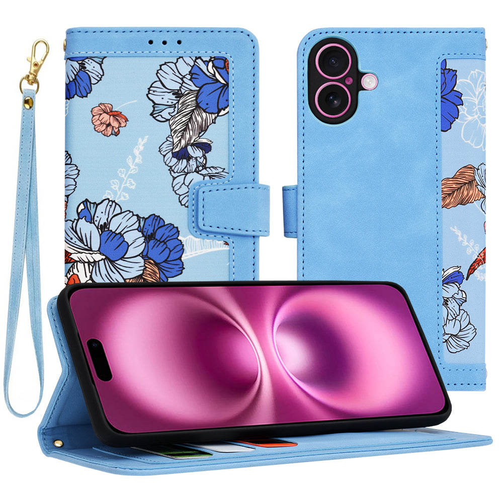 Capa para Apple iPhone 16 Plus, Techsuit, FlipCraft, Azul