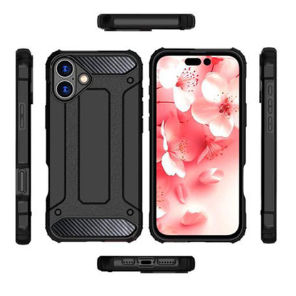 Capa para Apple iPhone 16 Plus, Techsuit, Hybrid Armor, Preta