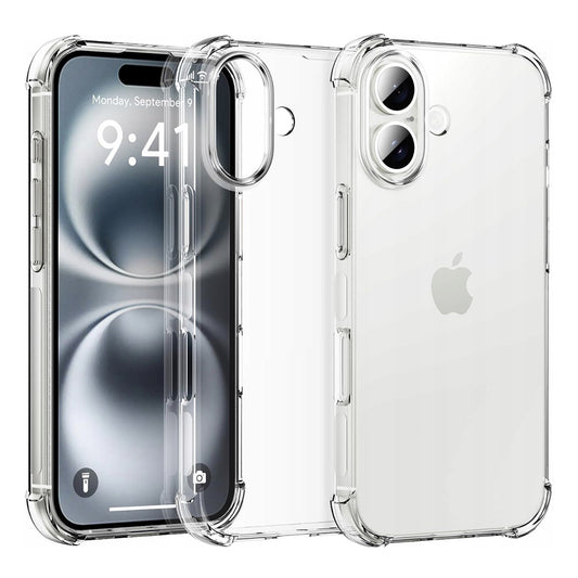 Capa para Apple iPhone 16 Plus, Techsuit, Shockproof Clear (Orifício Grande para Lente), Transparente