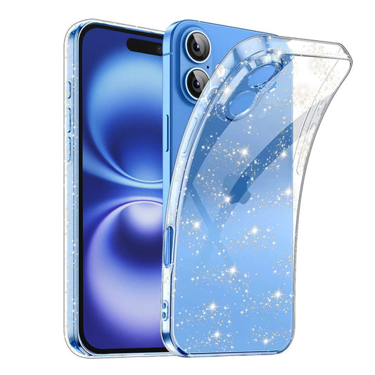 Capa para Apple iPhone 16 Plus, Techsuit, SparkleSkin, Transparente