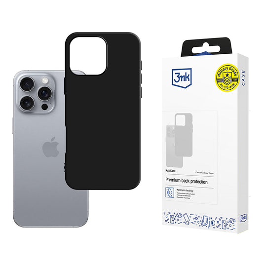 Capa para Apple iPhone 16 Pro, 3MK, Preta Mate