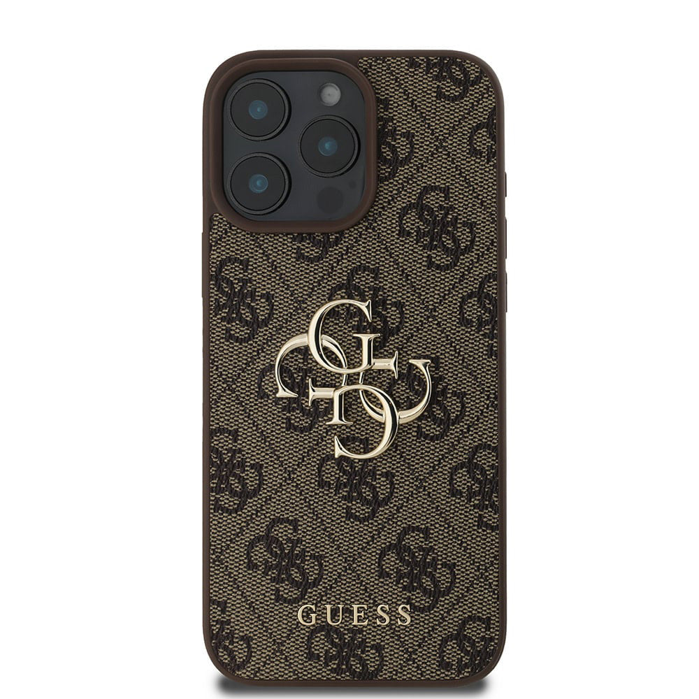 Capa para Apple iPhone 16 Pro, Guess, 4G Big Logo, Castanho