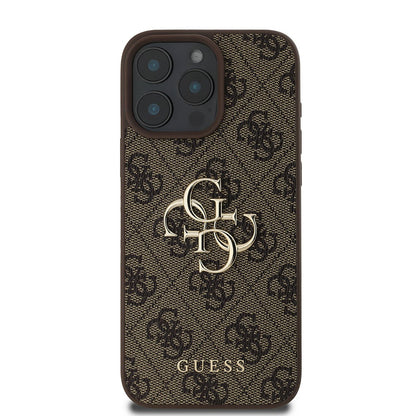 Capa para Apple iPhone 16 Pro, Guess, 4G Big Logo, Castanho