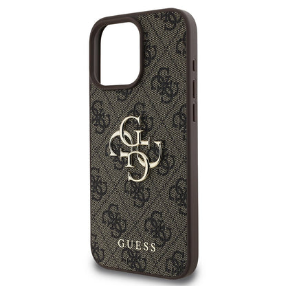 Capa para Apple iPhone 16 Pro, Guess, 4G Big Logo, Castanho