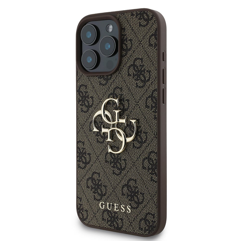 Capa para Apple iPhone 16 Pro, Guess, 4G Big Logo, Castanho