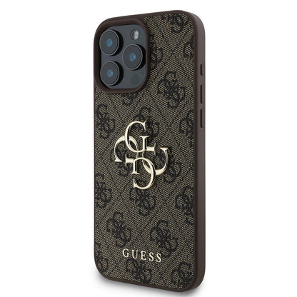 Capa para Apple iPhone 16 Pro, Guess, 4G Big Logo, Castanho